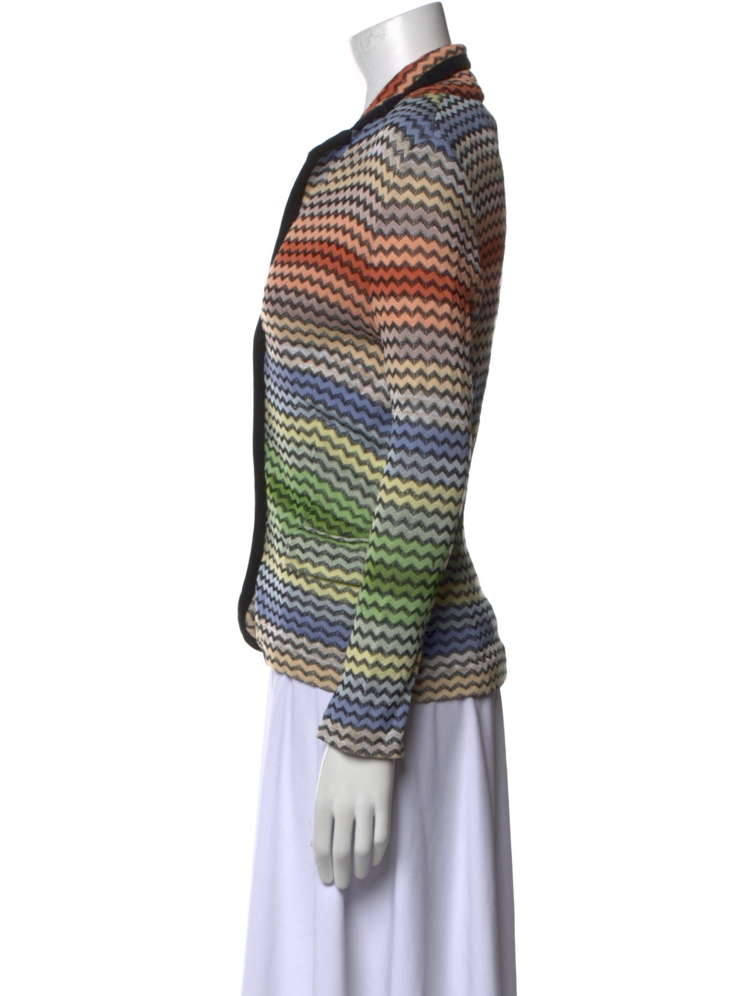 Missoni Printed Long Sleeve Button-Up Top