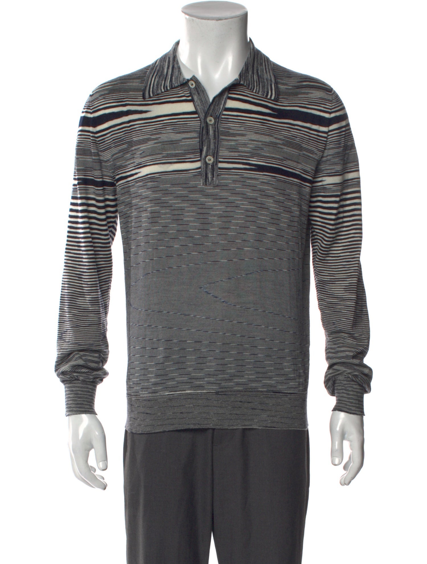 Missoni Striped Collar Polo Shirt