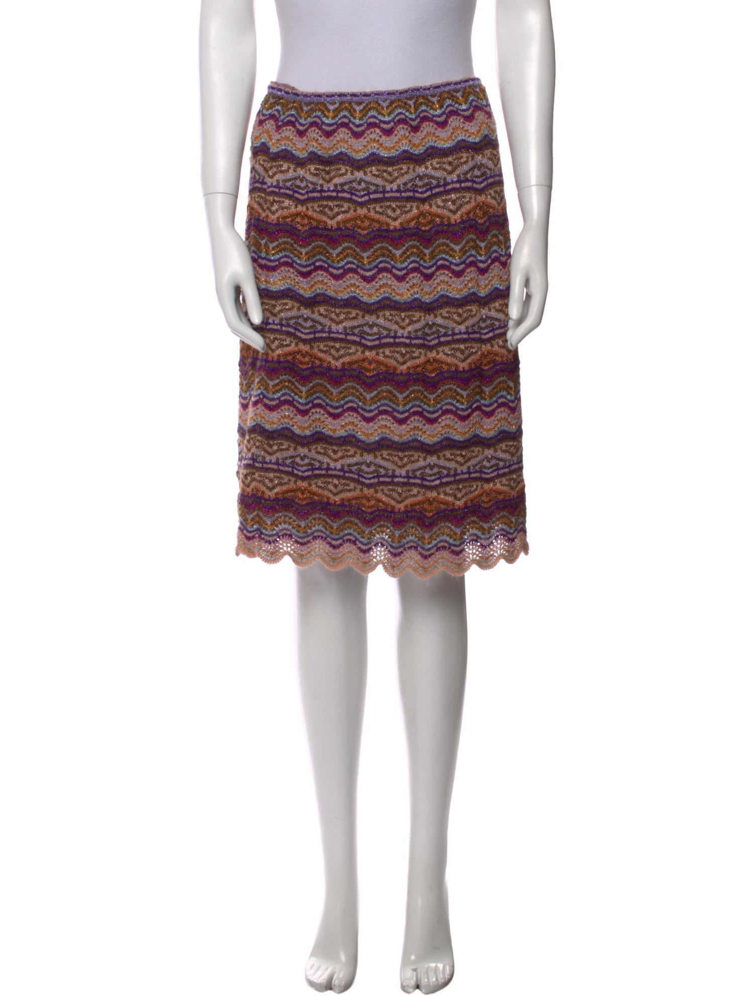 Missoni Striped Knee-Length Skirt