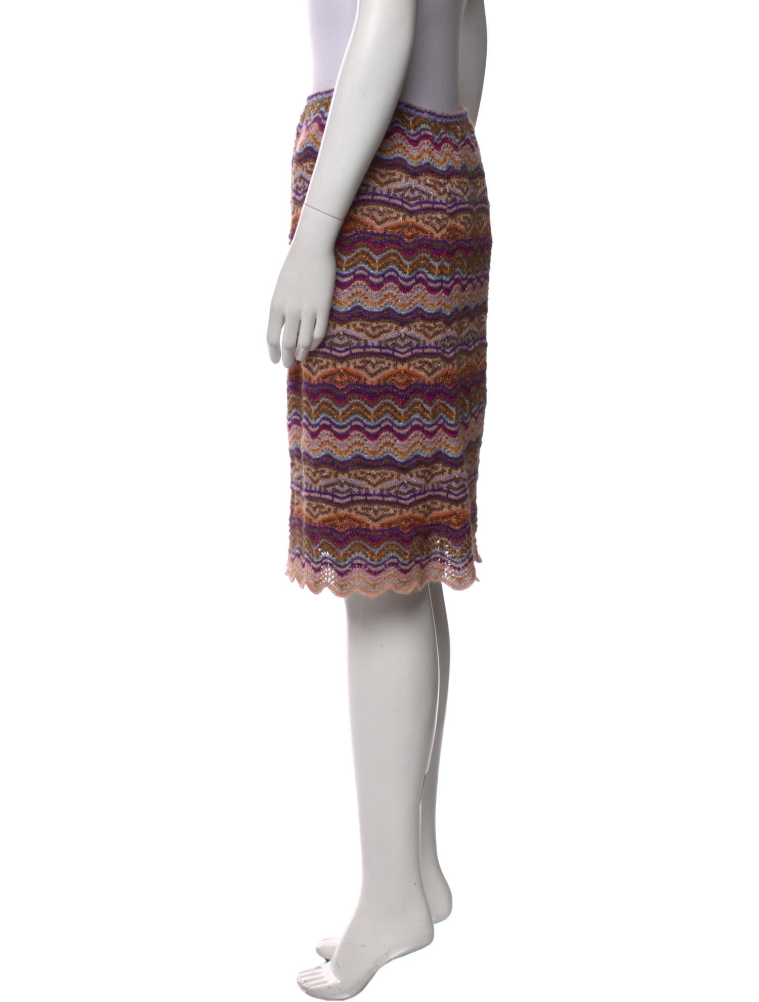 Missoni Striped Knee-Length Skirt