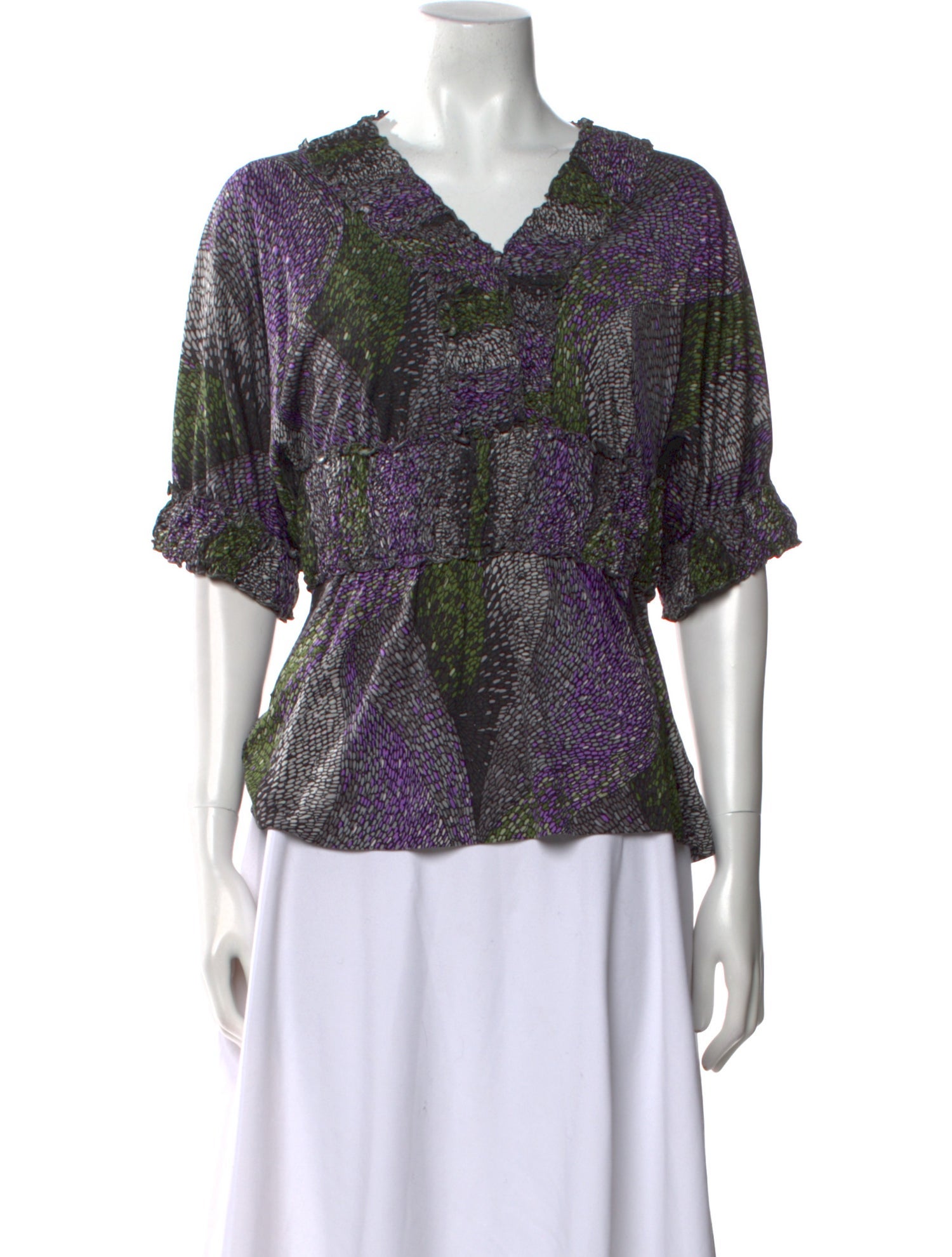 Missoni Printed V-Neck Blouse