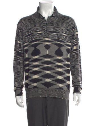 Missoni Cashmere Striped Polo Sweater