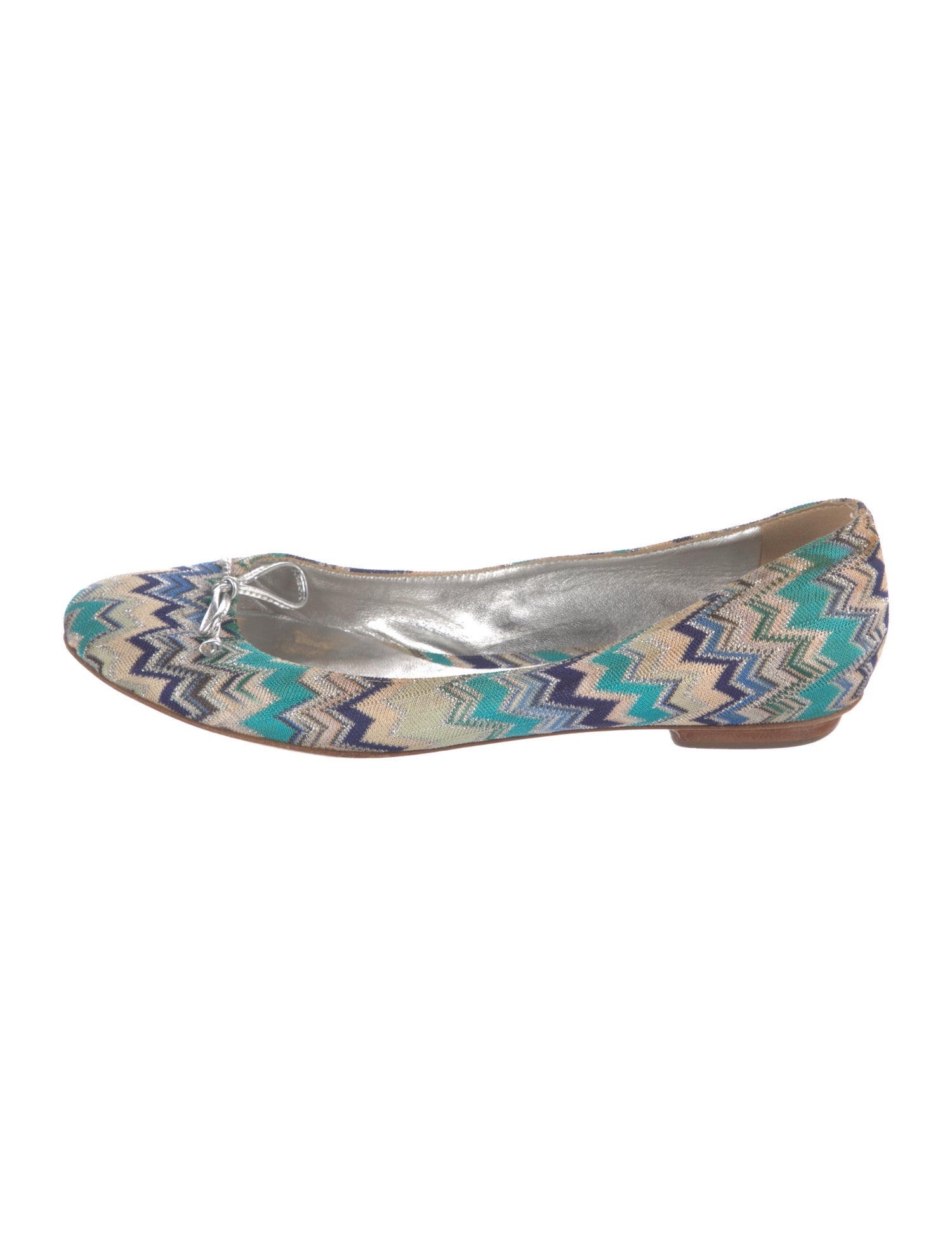 Missoni Printed Bow Accents Ballet Flats