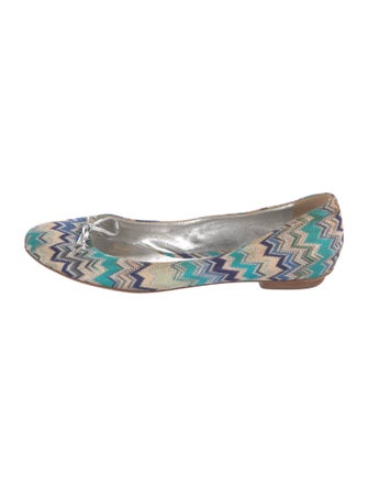 Missoni Printed Bow Accents Ballet Flats
