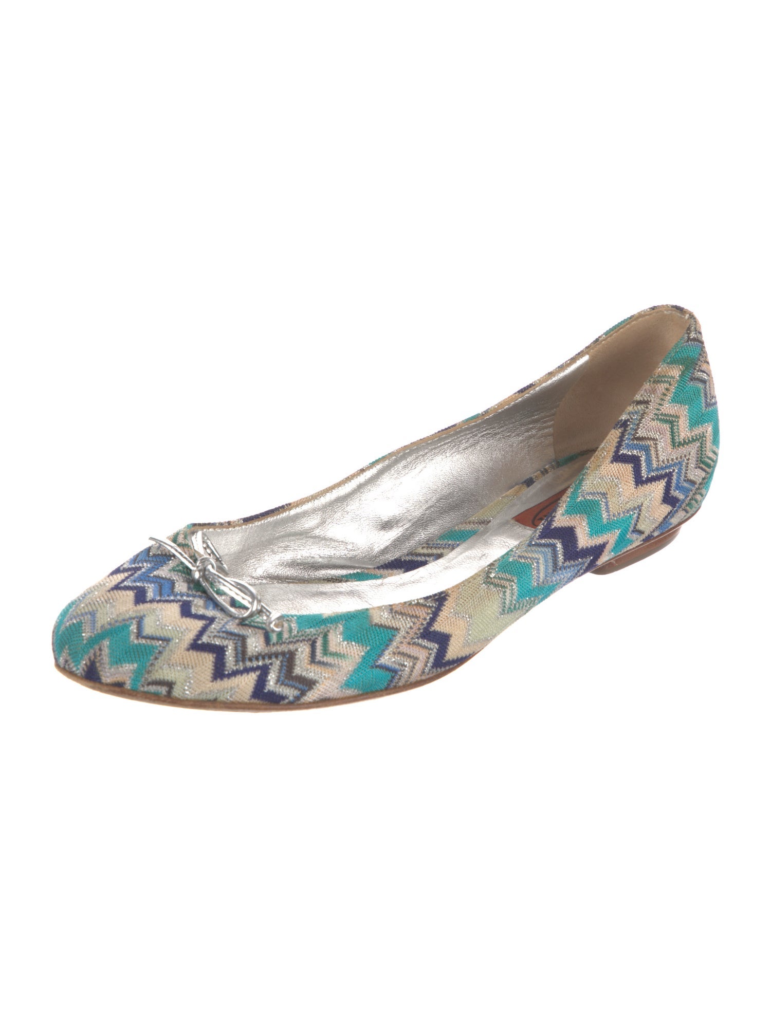 Missoni Printed Bow Accents Ballet Flats