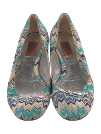 Missoni Printed Bow Accents Ballet Flats