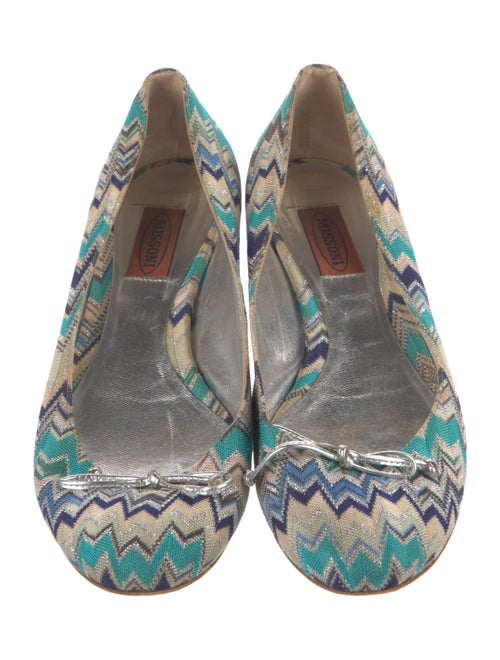 Missoni Printed Bow Accents Ballet Flats