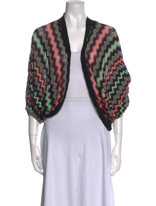 M Missoni Printed Open Front Sweater
