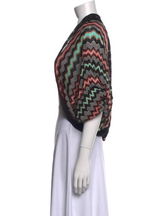 M Missoni Printed Open Front Sweater
