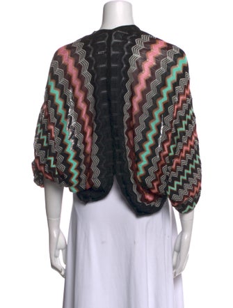 M Missoni Printed Open Front Sweater