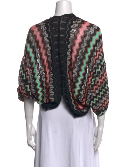 M Missoni Printed Open Front Sweater