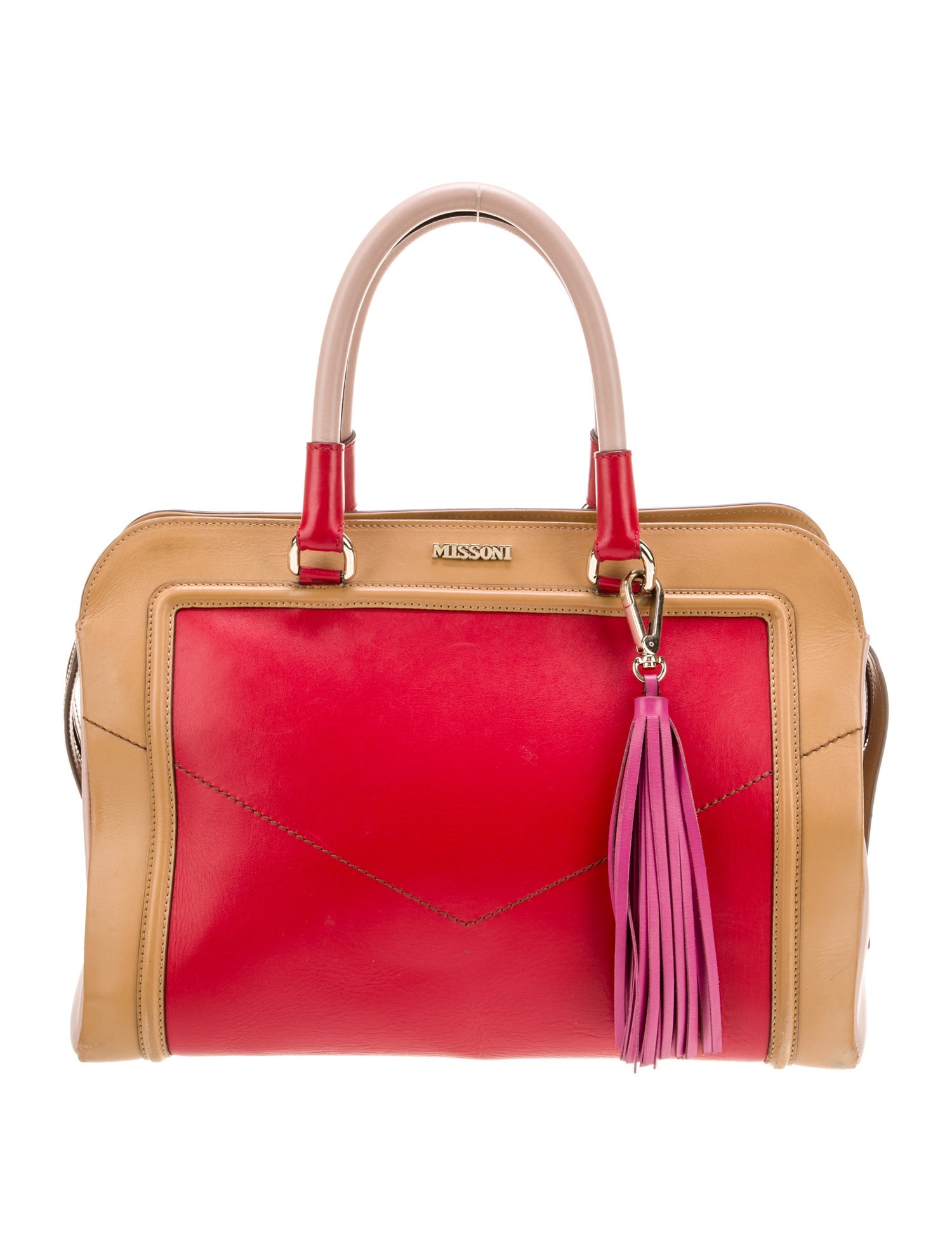 Missoni Leather Top Handle Bag