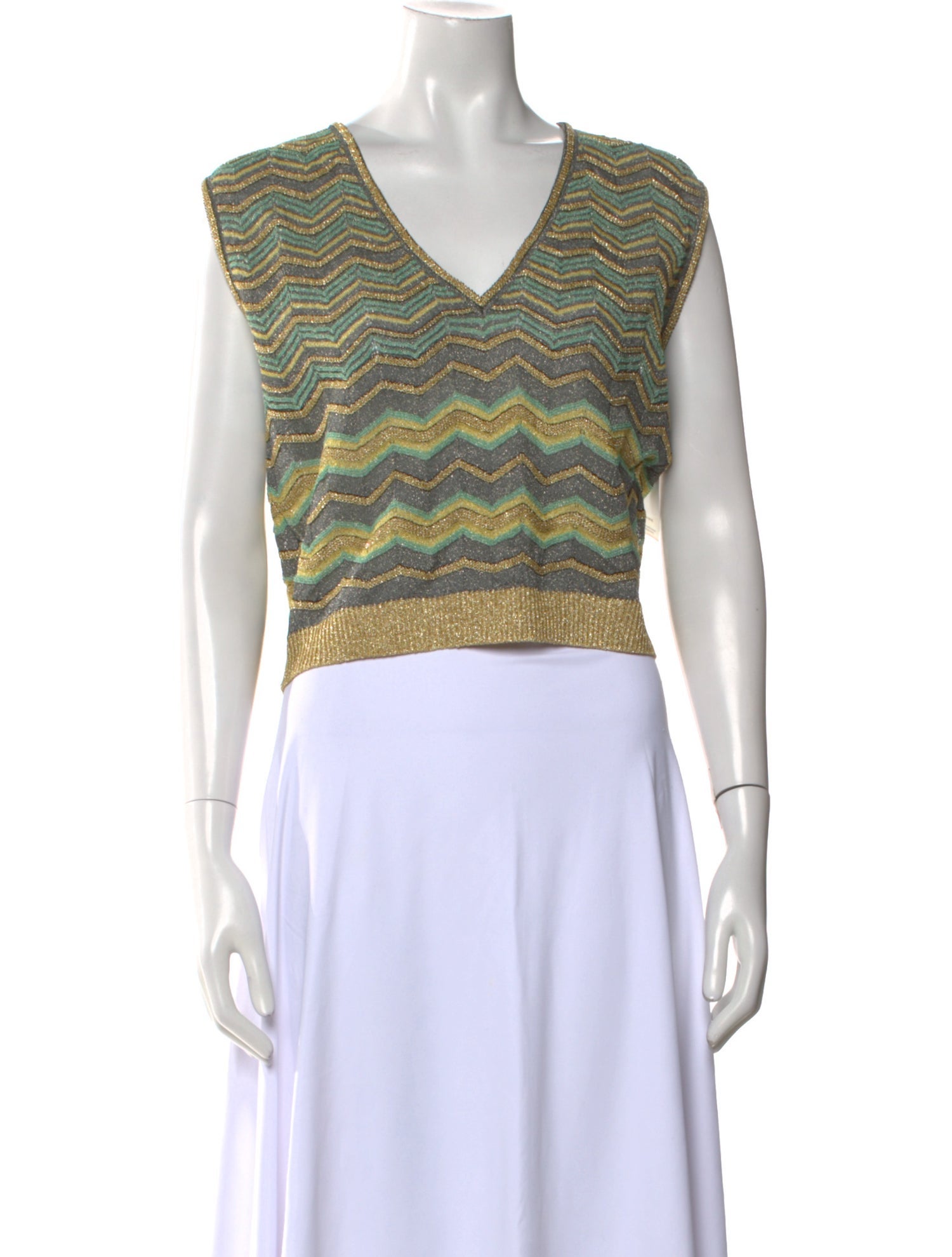 Missoni Striped V-Neck Crop Top