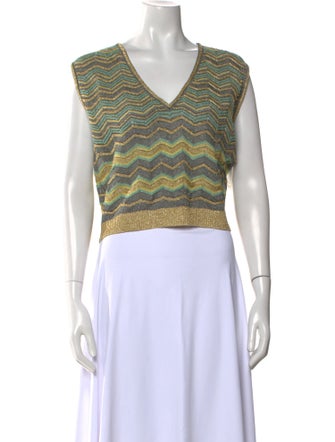Missoni Striped V-Neck Crop Top