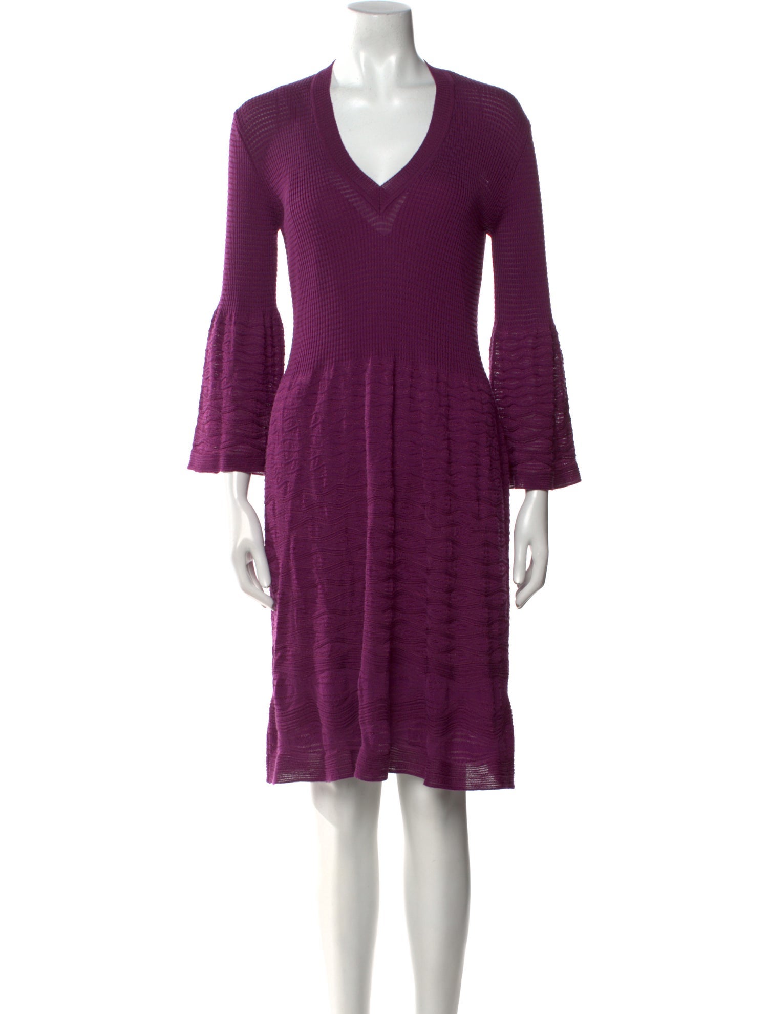 M Missoni V-Neck Knee-Length Dress