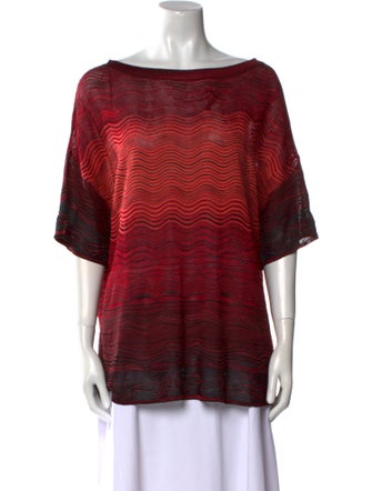 M Missoni Printed Bateau Neckline Tunic