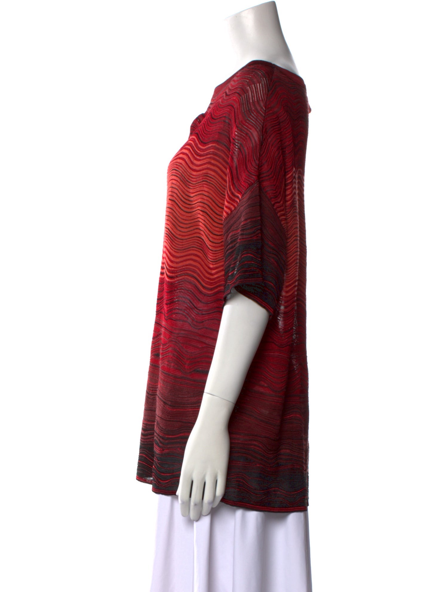 M Missoni Printed Bateau Neckline Tunic