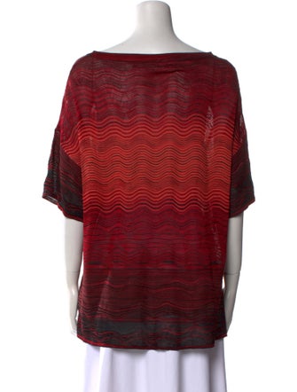 M Missoni Printed Bateau Neckline Tunic