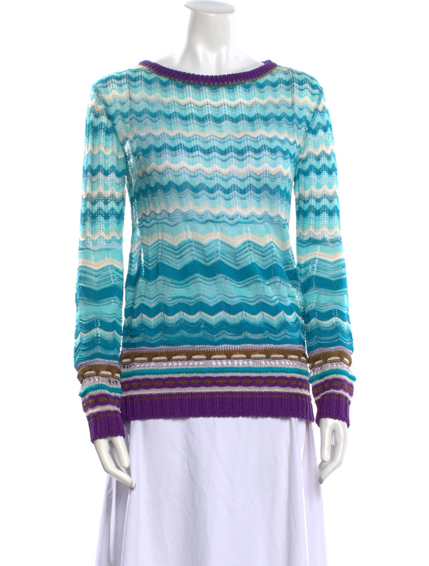 Missoni Striped Scoop Neck Sweater