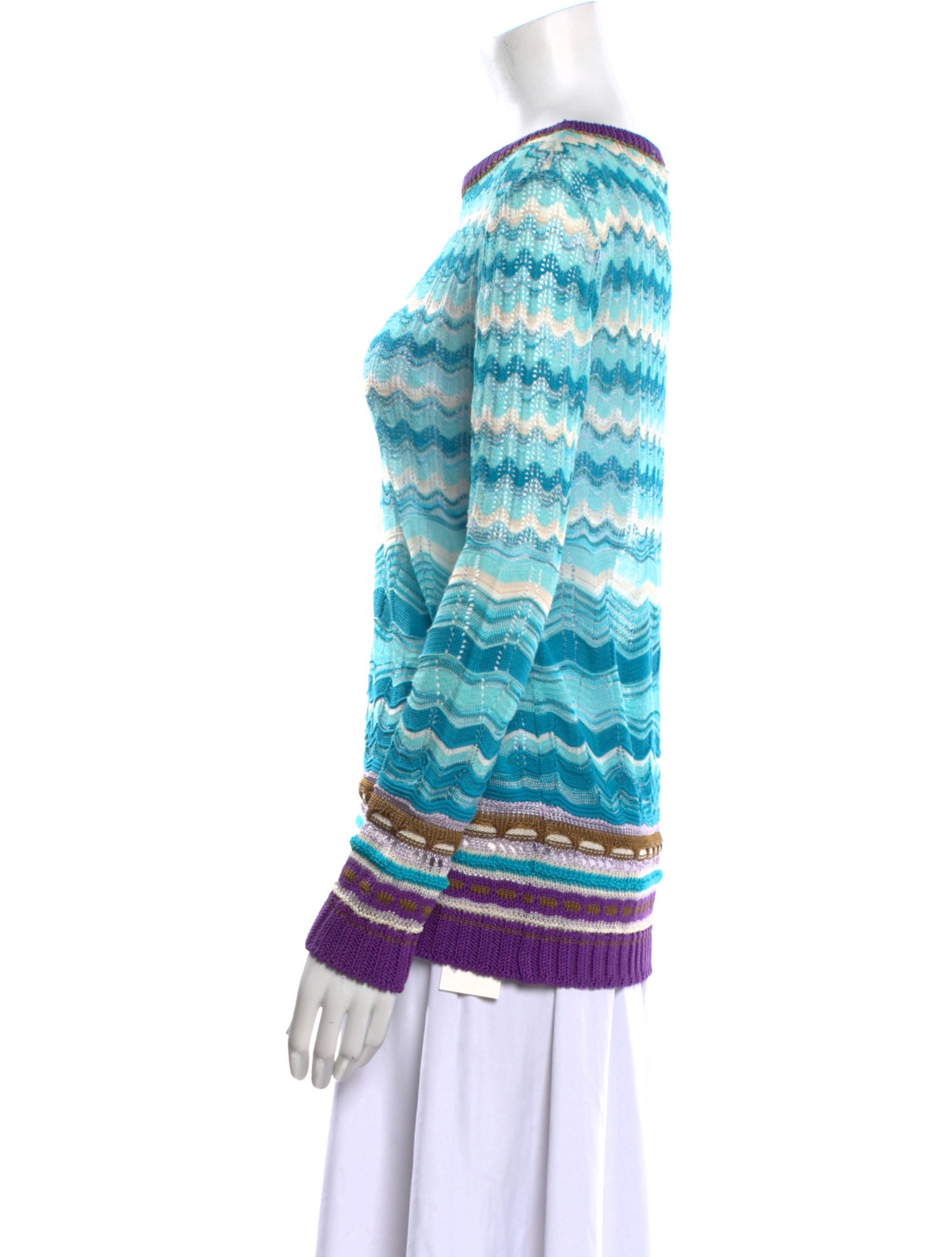 Missoni Striped Scoop Neck Sweater