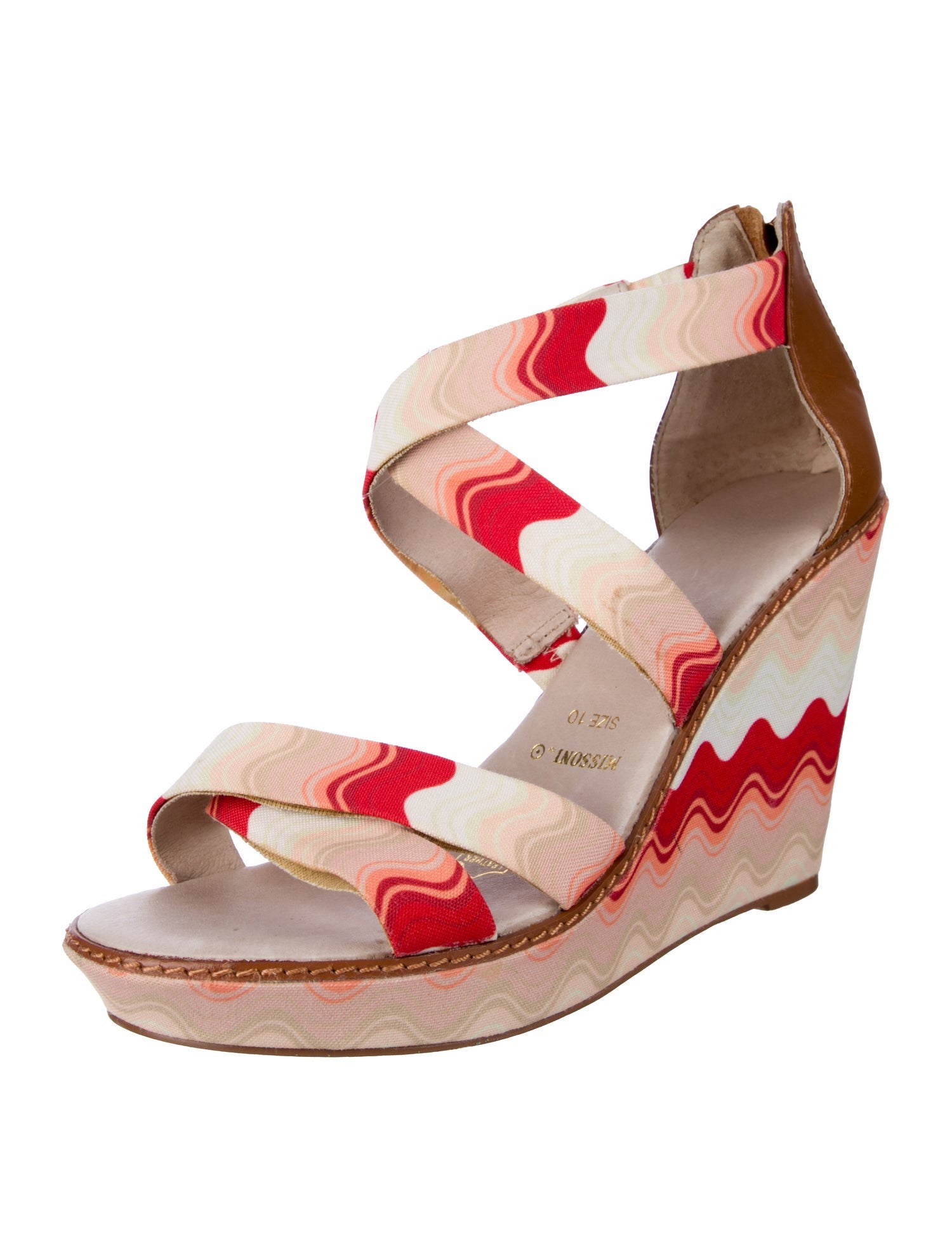 Missoni Canvas Colorblock Pattern Sandals