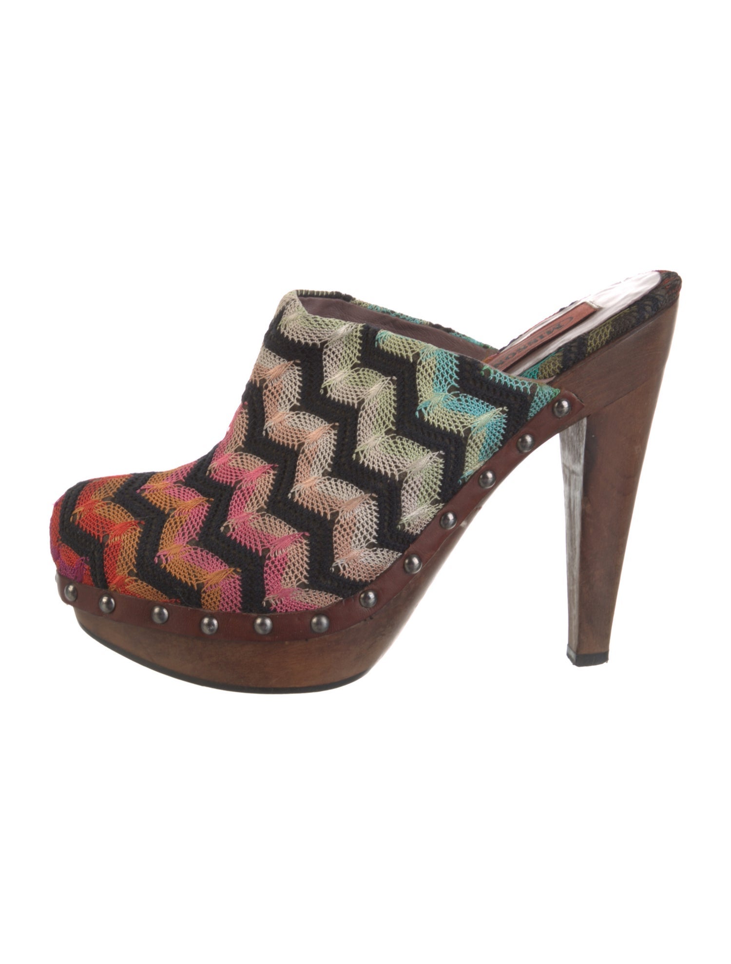 Missoni Striped Studded Accents Mules