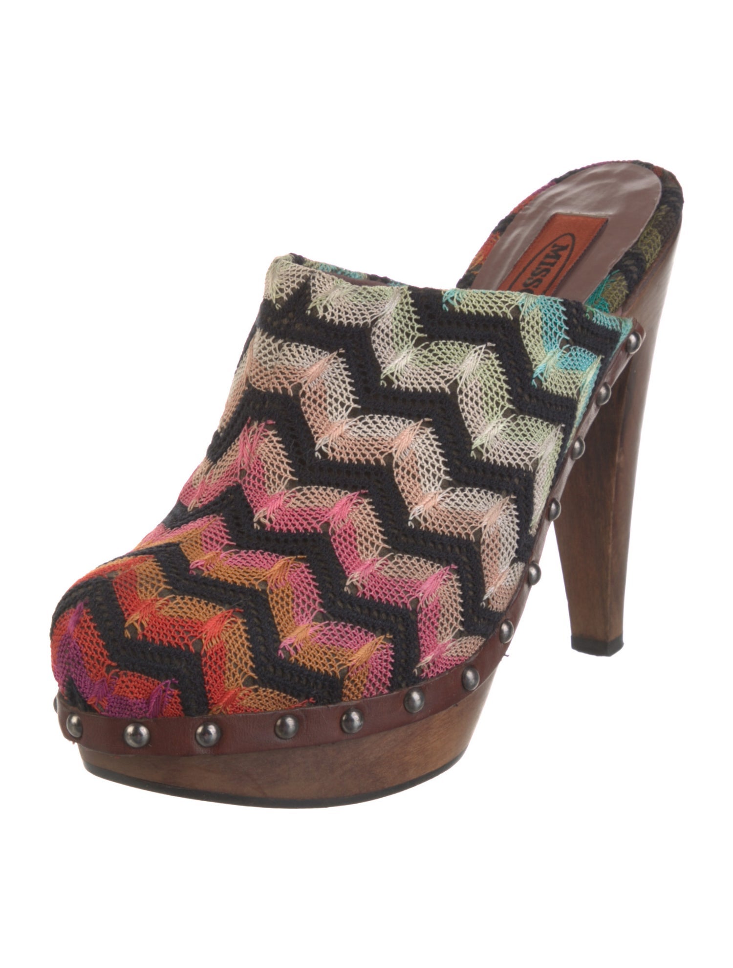 Missoni Striped Studded Accents Mules