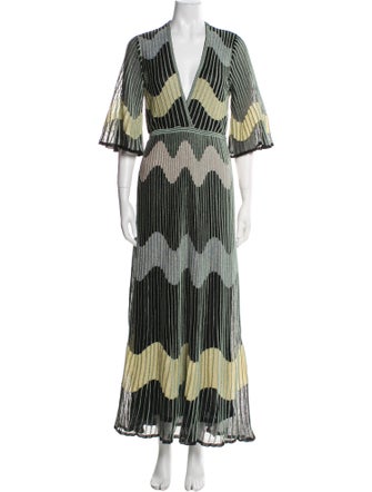 M Missoni Striped Long Dress