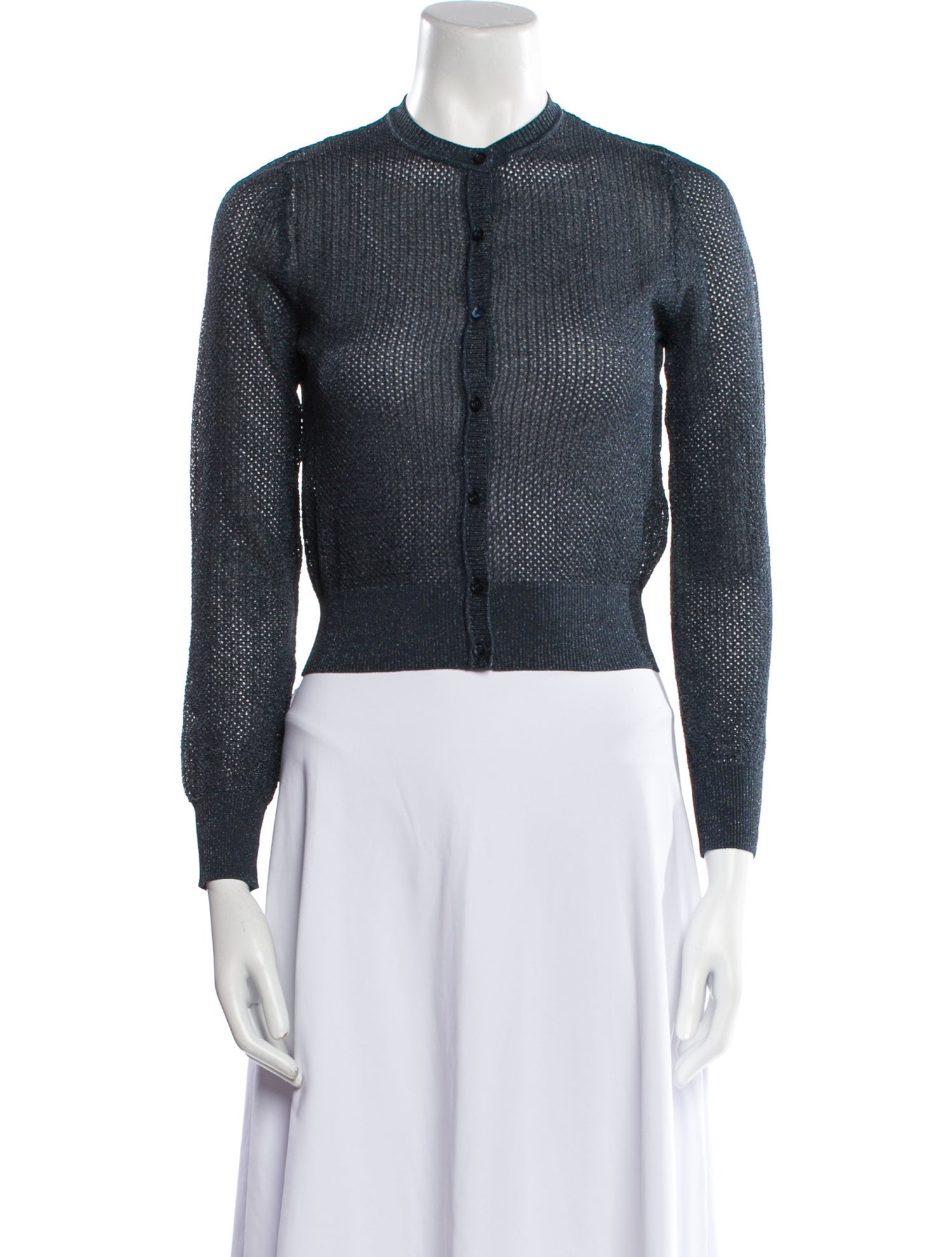 Missoni Crew Neck Long Sleeve Crop Top