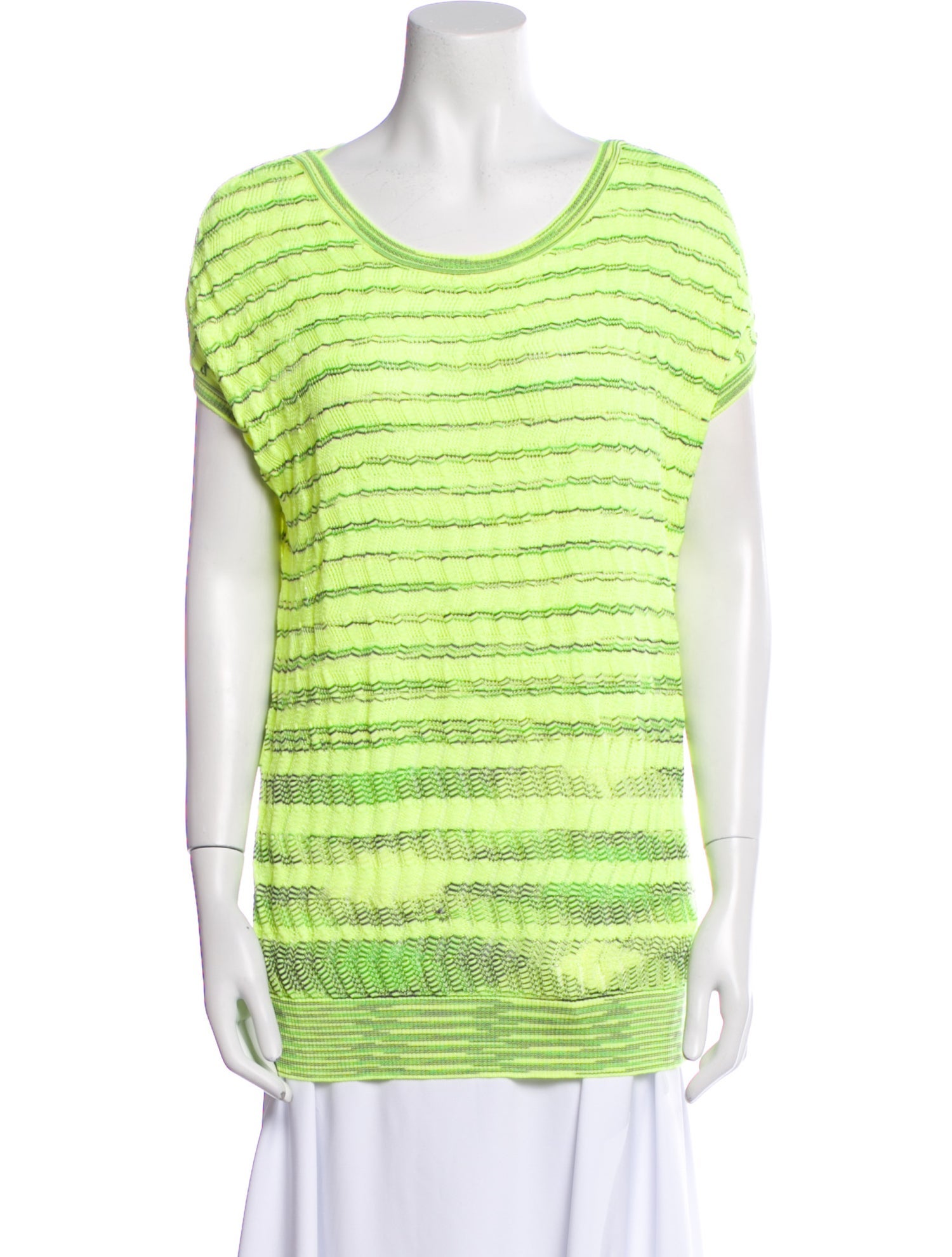 M Missoni Striped Scoop Neck Tunic