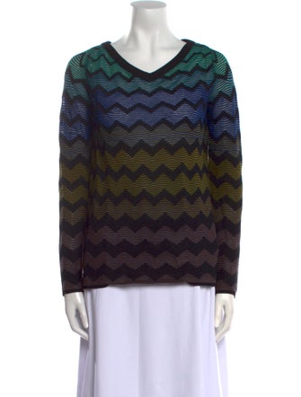 M Missoni Printed V-Neck Sweatshirt