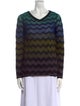 M Missoni Printed V-Neck Sweatshirt