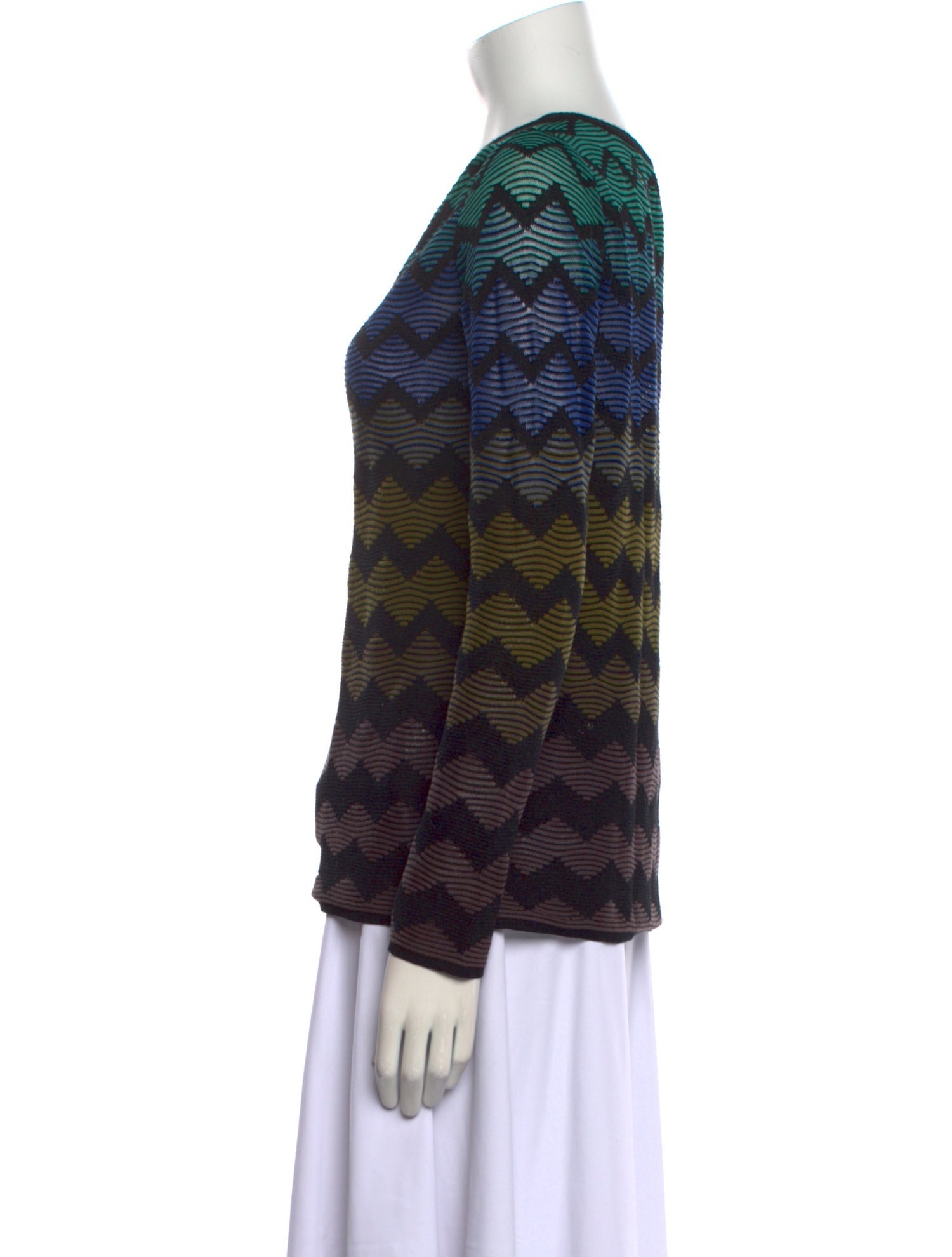 M Missoni Printed V-Neck Sweatshirt