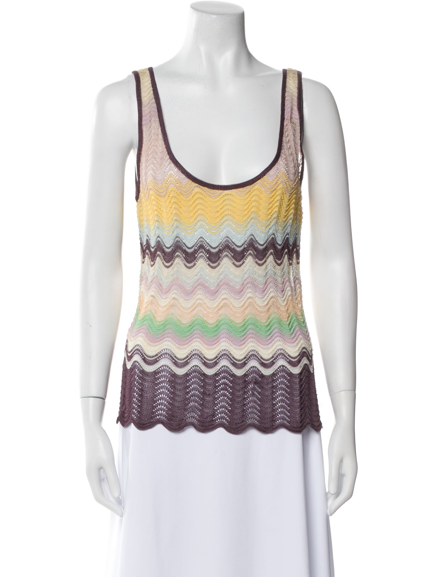 Missoni Striped Scoop Neck Top