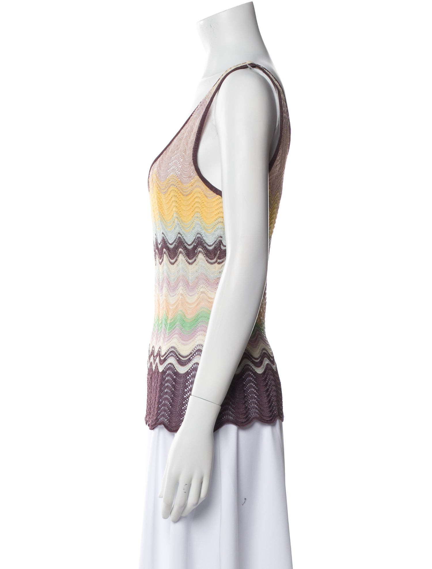 Missoni Striped Scoop Neck Top