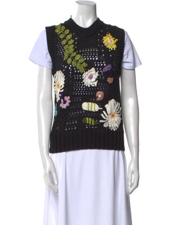 Missoni Floral Print Crew Neck Sweater