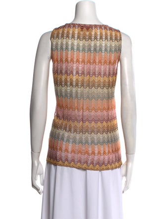 Missoni Printed Scoop Neck Top