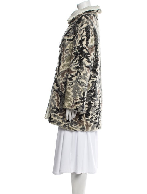 Missoni Nylon Camouflage Print Faux Fur Coat