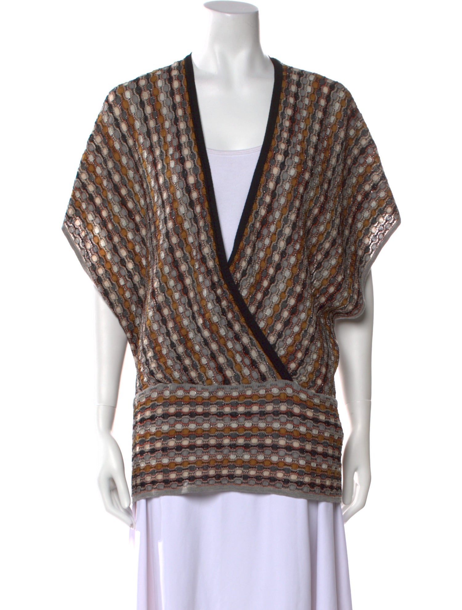 M Missoni Printed V-Neck Tunic