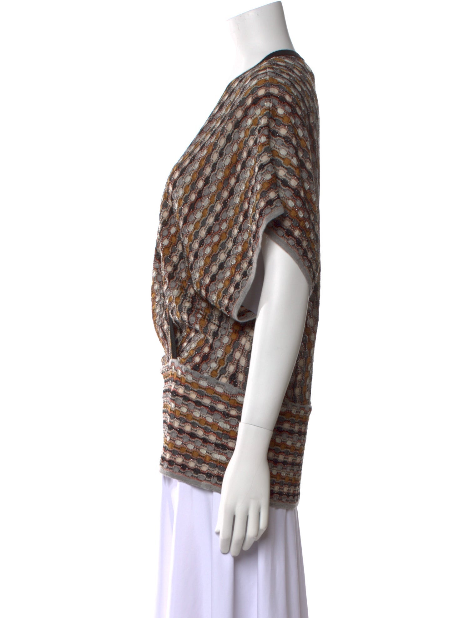 M Missoni Printed V-Neck Tunic