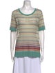 M Missoni Striped Scoop Neck T-Shirt