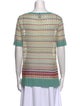 M Missoni Striped Scoop Neck T-Shirt