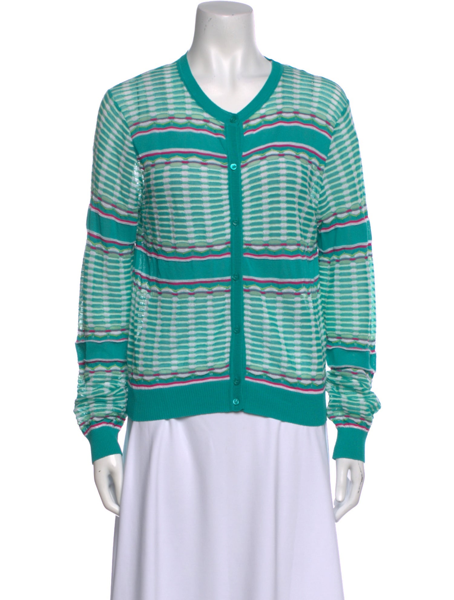 M Missoni Striped V-Neck Sweater w/ Tags