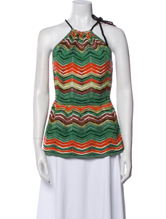 Missoni Printed Halterneck Blouse