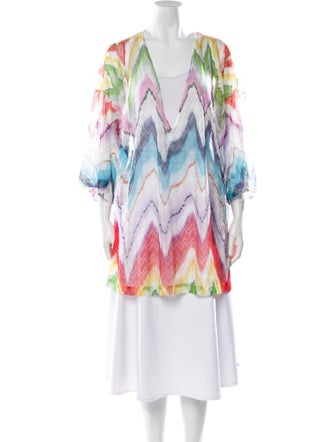 Missoni Printed Plunge Neckline Tunic