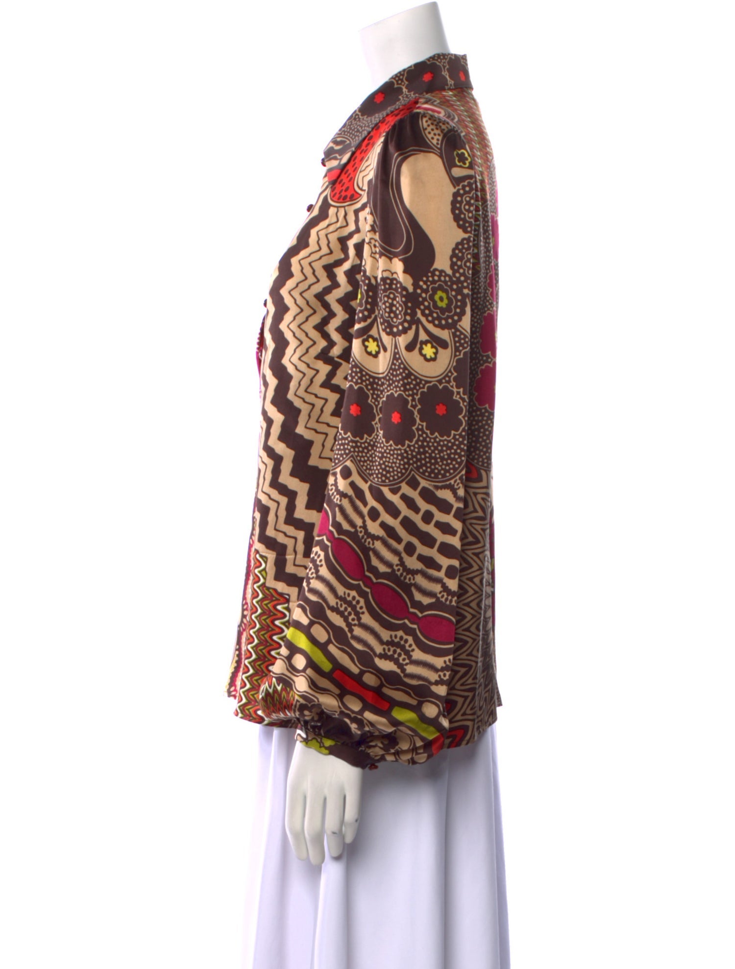 Missoni Silk Printed Button-Up Top