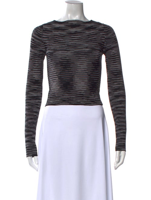 Missoni Striped Bateau Neckline Crop Top