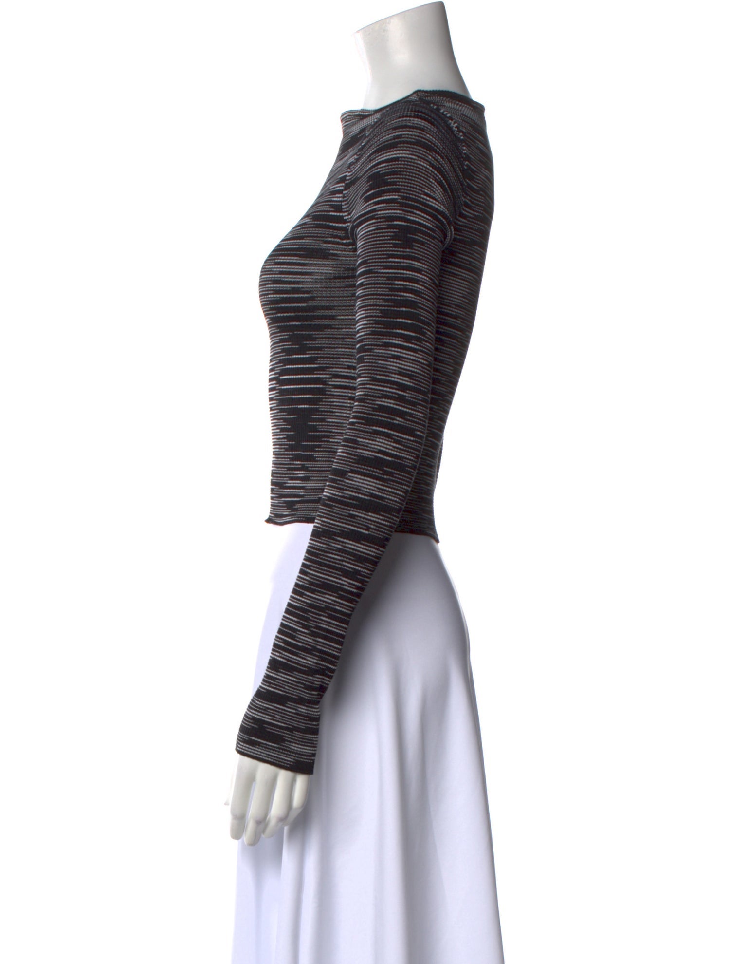 Missoni Striped Bateau Neckline Crop Top