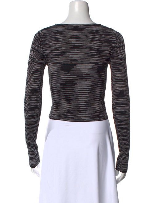 Missoni Striped Bateau Neckline Crop Top