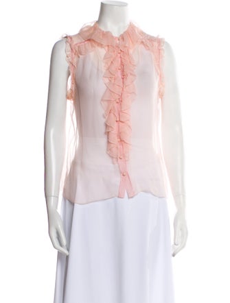 Missoni Silk Mock Neck Blouse